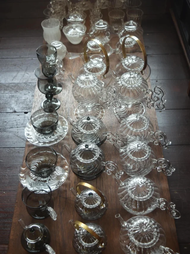 glass atelier えむに 雲 ガラスの大皿